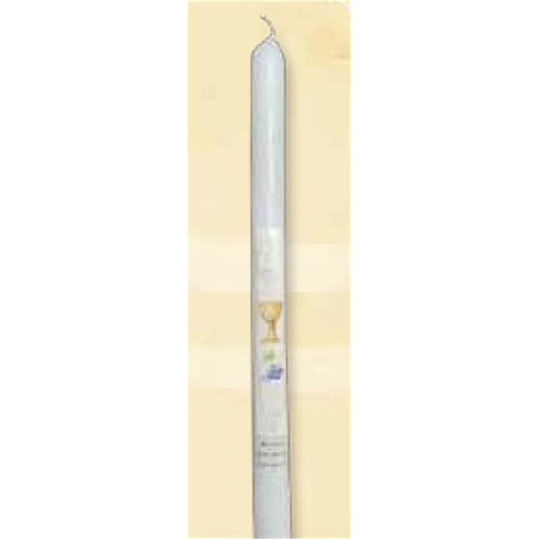 Prima comunione Candela decorata diametro cm.1,5 altezza cm.28 