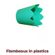 Flambeaux in plastica per candele verde 2 pezzi