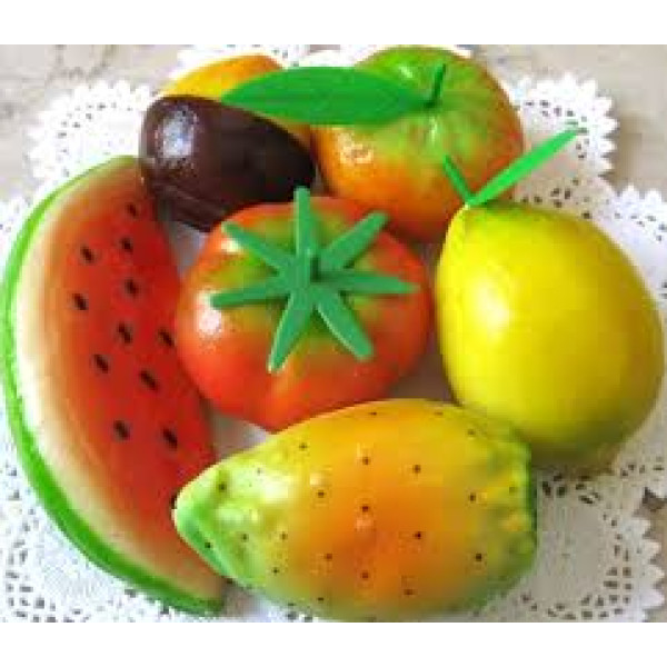 Frutta di Martorana siciliana - confezione di frutti misti - Gr.250