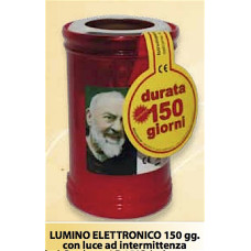 Lumino votivo elettronico ad intermittenza rosso durata 150 gg. 