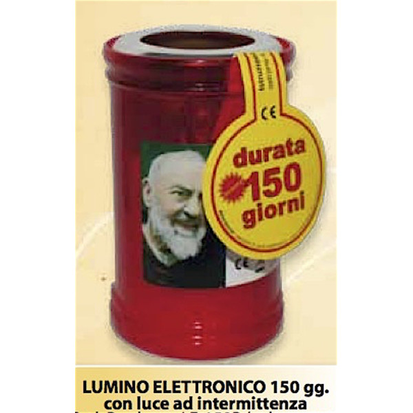 Lumino votivo elettronico ad intermittenza rosso durata 150 gg. 