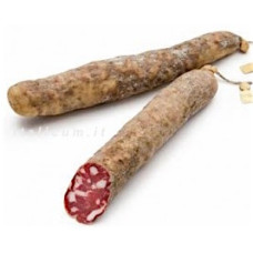 Salame di suino nero dei Nebrodi 300 gr. Salame di suino nero dei Nebrodi 300 gr.