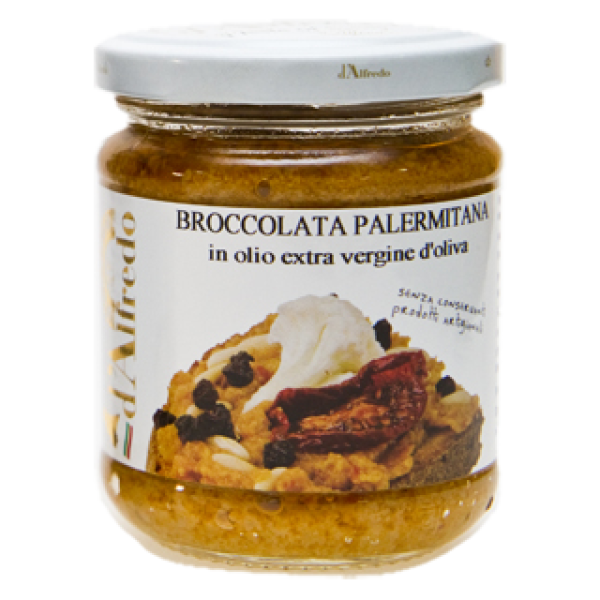 Broccolata alla Palermitana in olio extra vergine di oliva - Prodotti tipici siciliani - gr.180