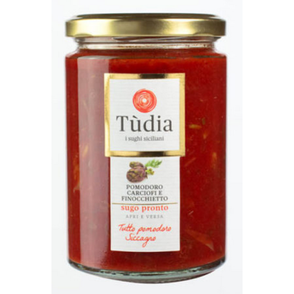 Sugo ai carciofi e finocchietto con pomodoro - Prodotti tipici siciliani - gr.350 Sugo ai carciofi e finocchietto con pomodoro - Prodotti tipici siciliani - gr.350