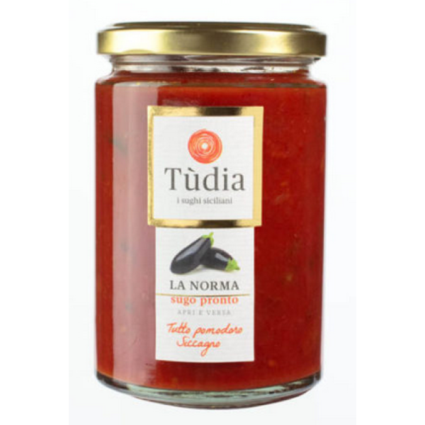 Sugo alla Norma con pomodoro e melanzane - Prodotti tipici siciliani - gr. 350 Sugo alla Norma con pomodoro e melanzane - Prodotti tipici siciliani - gr. 350