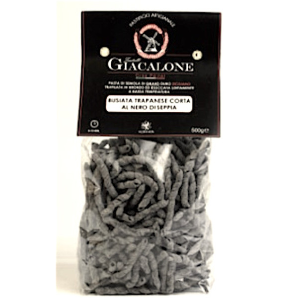 Busiate trapanesi al nero di seppia - Artigianali 100% grano duro siciliano - 24 pacchi da 500 gr.