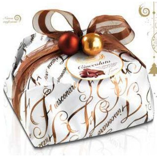 Panettone CIOCCOLATO Fiasconaro glassato, con ripieno di gocce al cioccolato Kg.1 Panettone CIOCCOLATO Fiasconaro glassato, con ripieno di gocce al cioccolato Kg.1