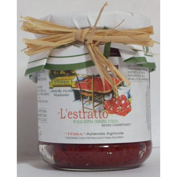 Estratto di pomodoro in olio extra vergine di oliva - gr.210 - Estratto di pomodoro in olio extra vergine di oliva - gr.210 -