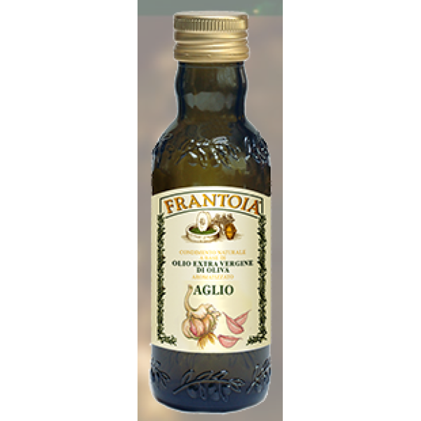 Olio extra vergine di oliva siciliano aromatizzato AGLIO 250 ml.