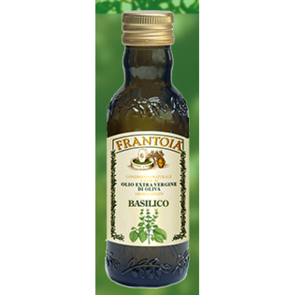 Olio extra vergine di oliva siciliano aromatizzato al BASILICO 250 ml.