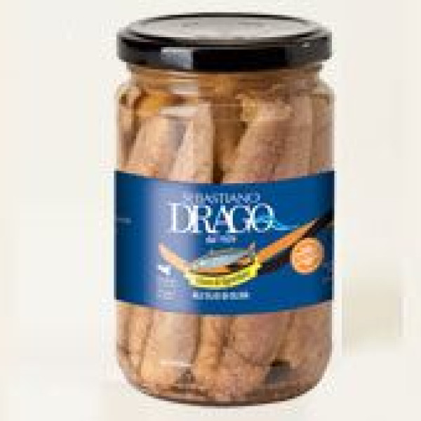 Filetti di sgombro in olio extra vergine di oliva in barattolo da gr.200