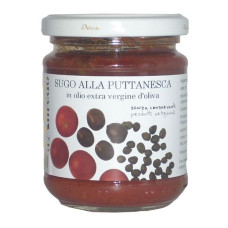 Sugo pronto per pasta alla Puttanesca - Prodotti tipici siciliani - gr.180 Sugo pronto per pasta alla Puttanesca - Prodotti tipici siciliani - gr.180