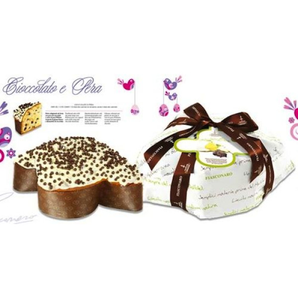 Colomba PERA E CIOCCOLATO Fiasconaro con pezzi di pera William e crema al cioccolato - Kg.1