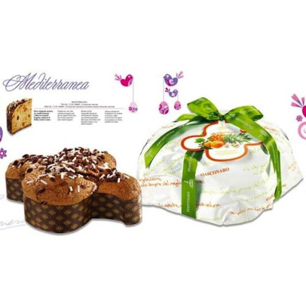 Colomba MEDITERRANEO Fiasconaro con ananas e albicocche candite e pistacchi di Bronte Kg.1